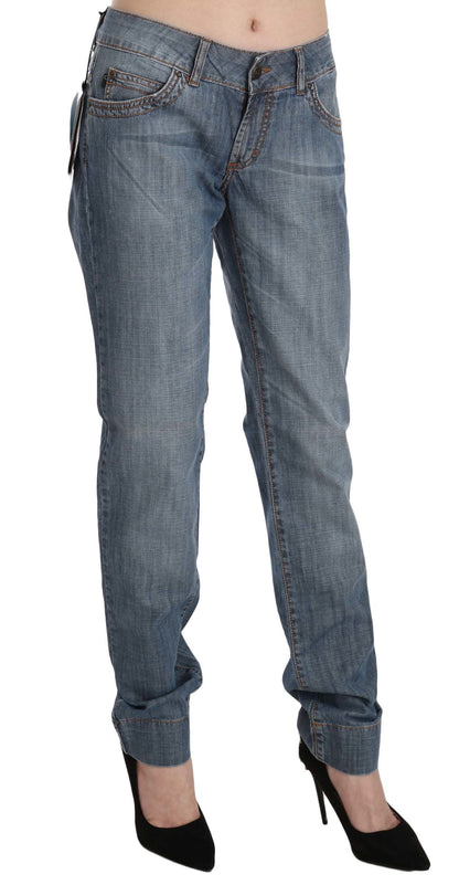 Just Cavalli - Jean slim en denim délavé bleu