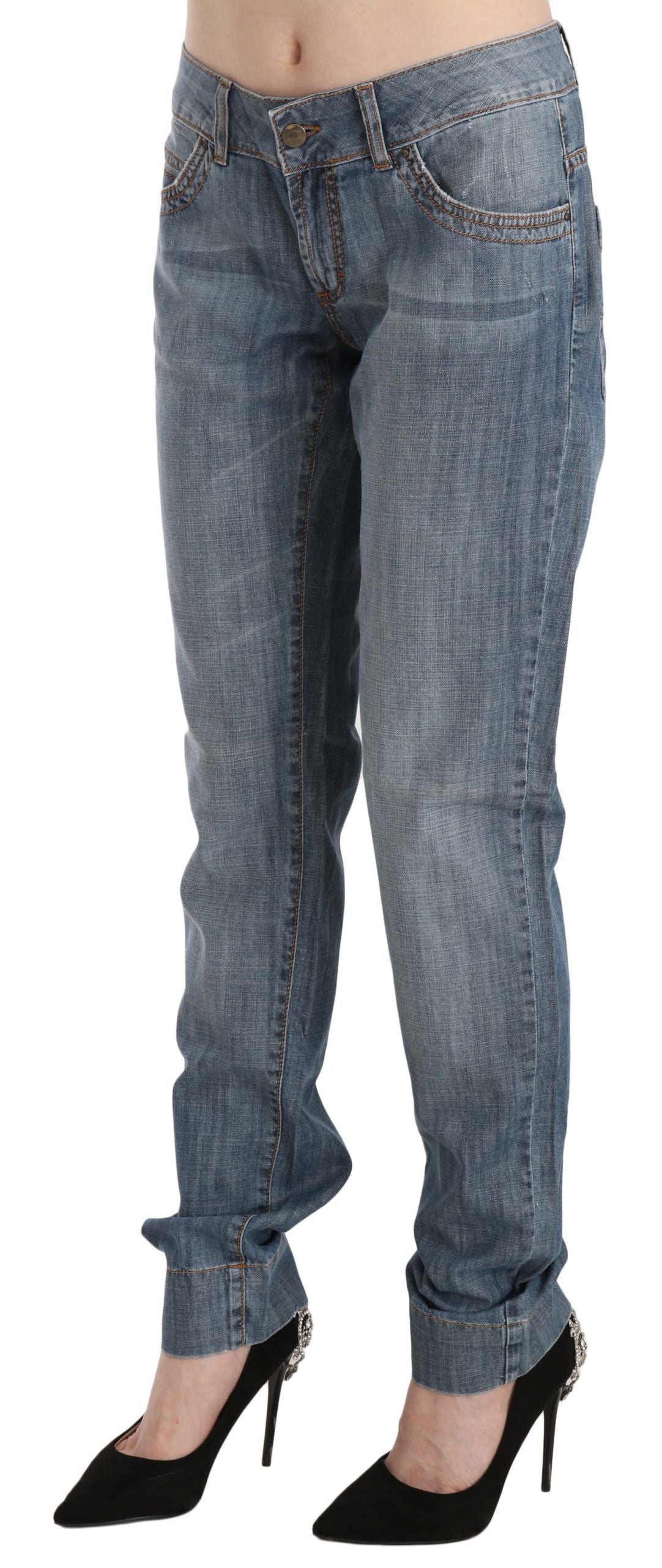 Just Cavalli Chic Blue Washed Slim Fit Denim Jeans