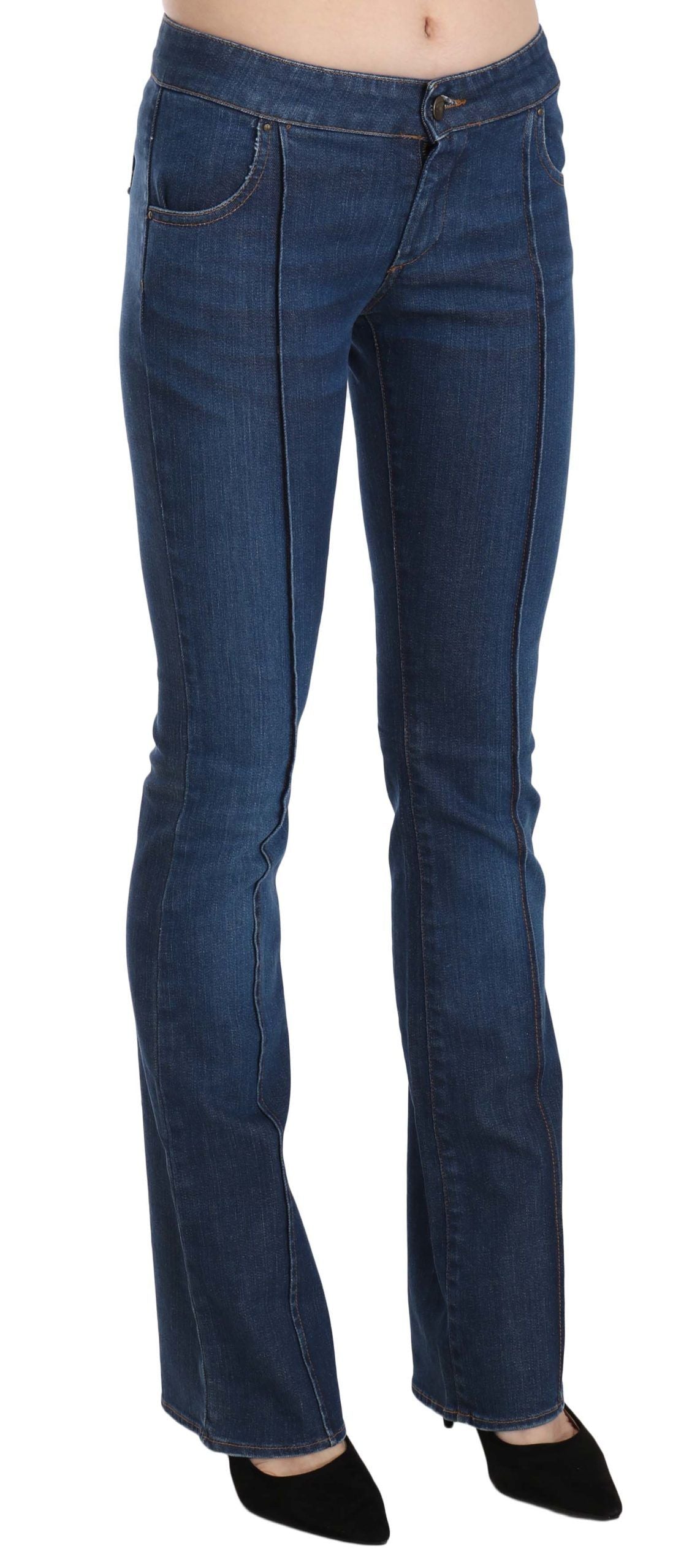 Just Cavalli - Pantalon en jean bootcut délavé bleu