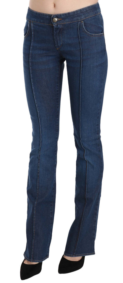 Just Cavalli - Pantalon en jean bootcut délavé bleu