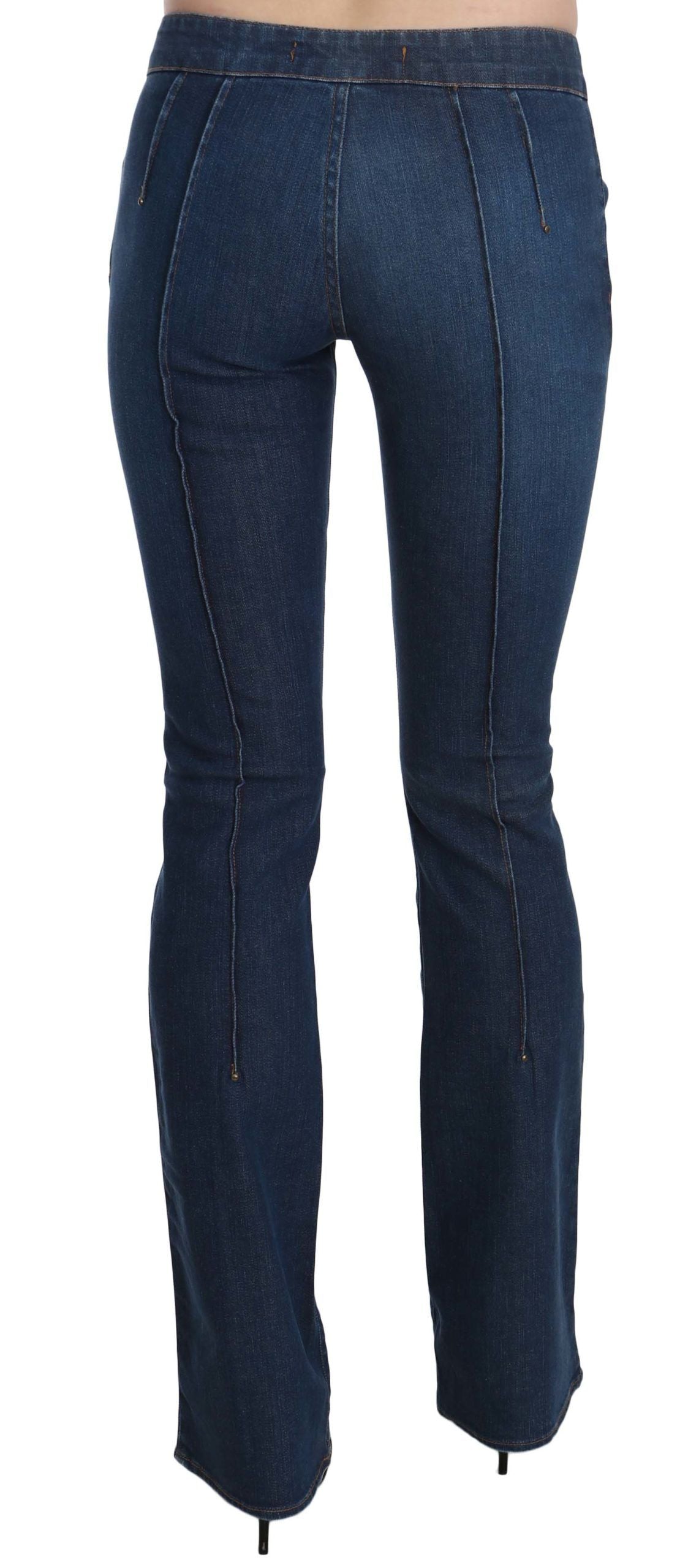 Just Cavalli - Pantalon en jean bootcut délavé bleu