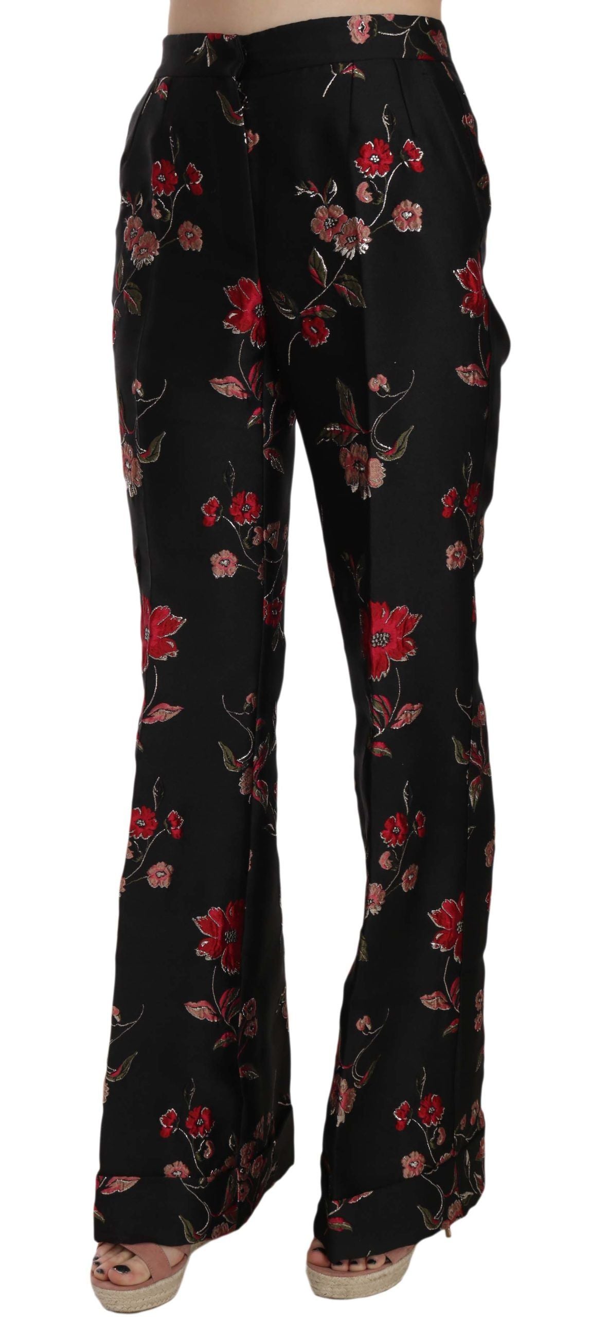 Dolce &amp; gabbana pantalon bootcut à imprimé floral