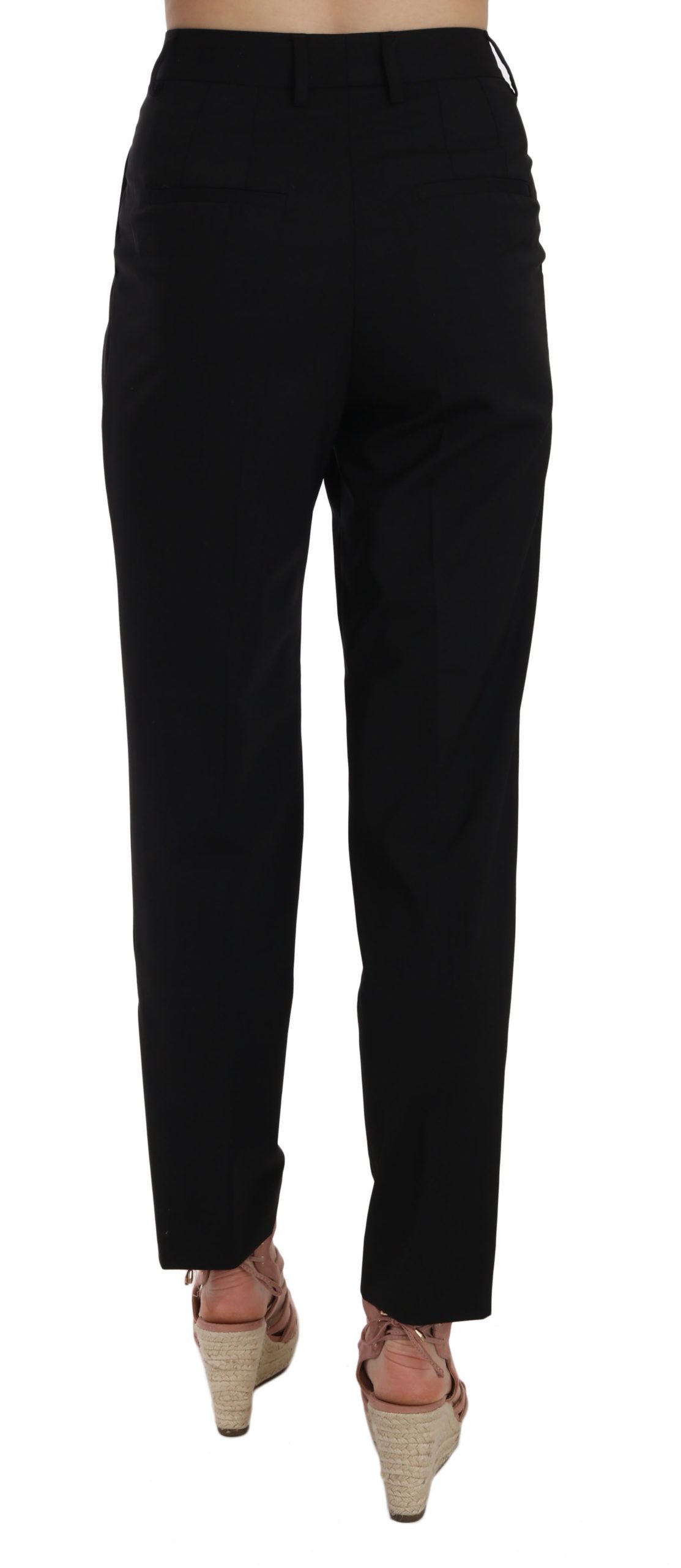 Dolce &amp; gabbana pantalon noir fuselé plissé