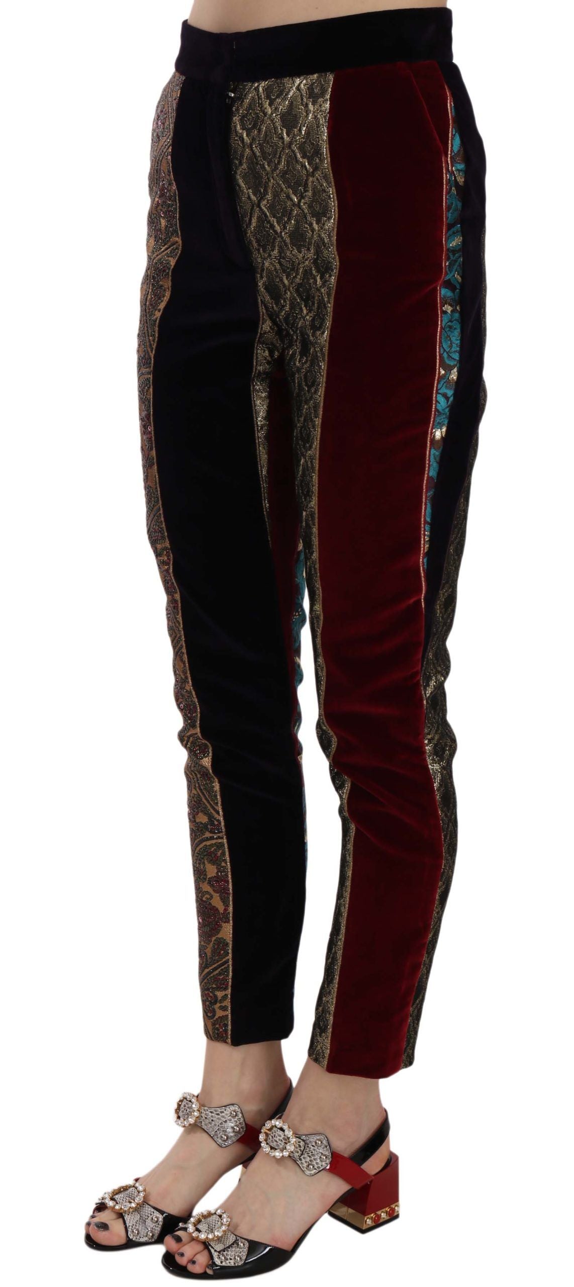 Dolce &amp; gabbana pantalon court en jacquard multicolore