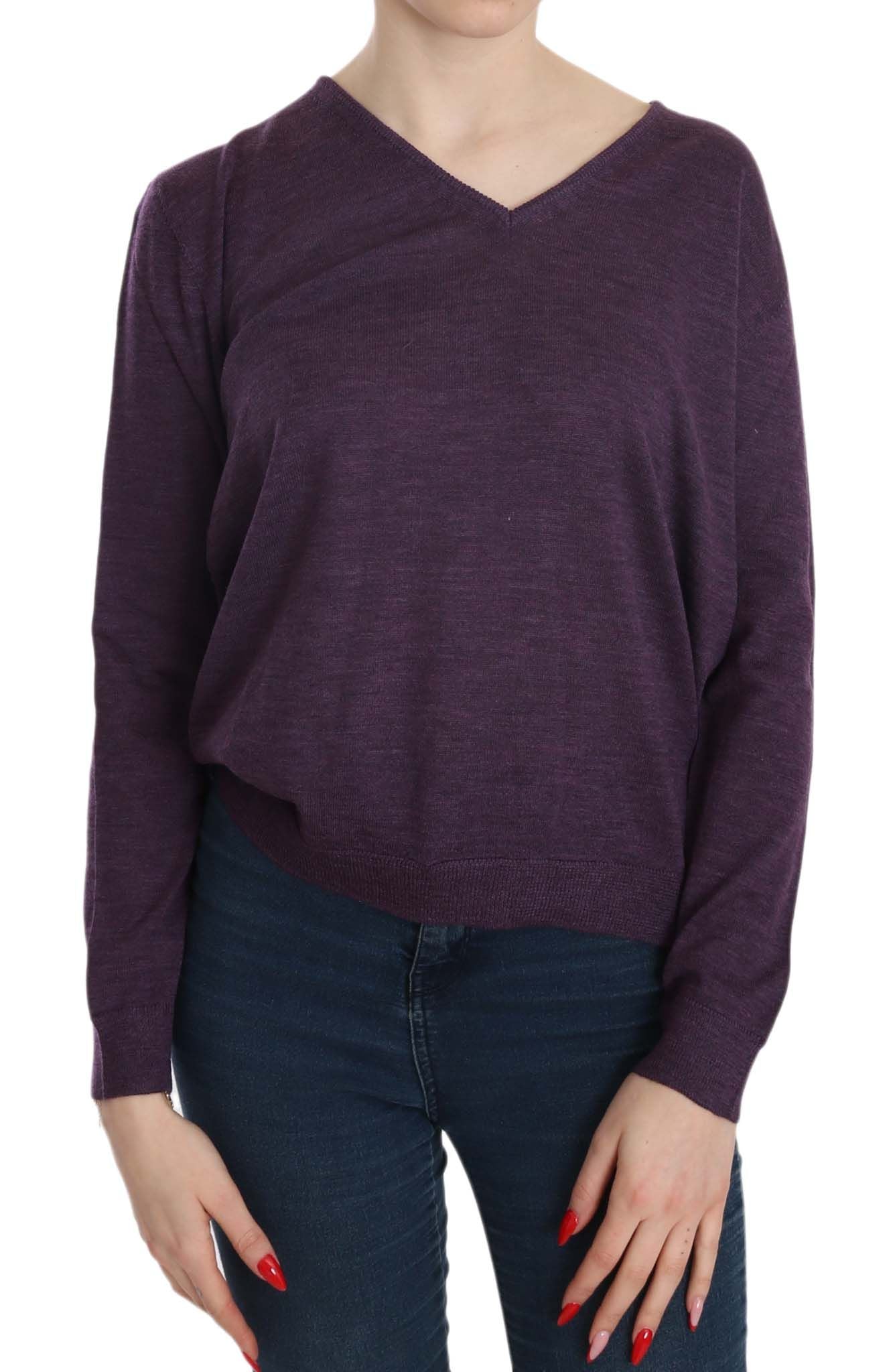 Blouse en laine col V violette Byblos