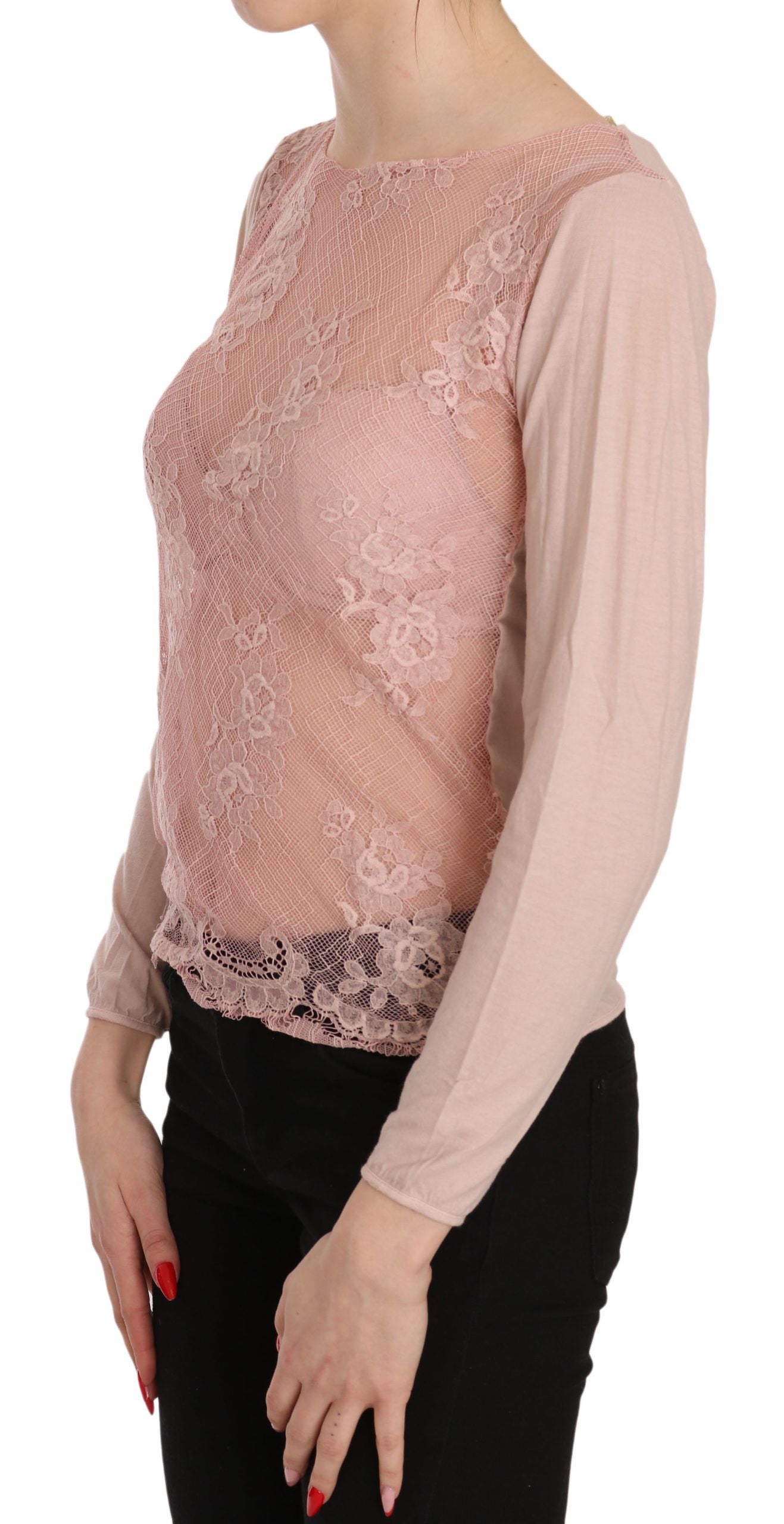 Blouse en coton transparent rose souvenirs roses