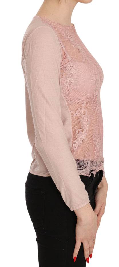 Blouse en coton transparent rose souvenirs roses