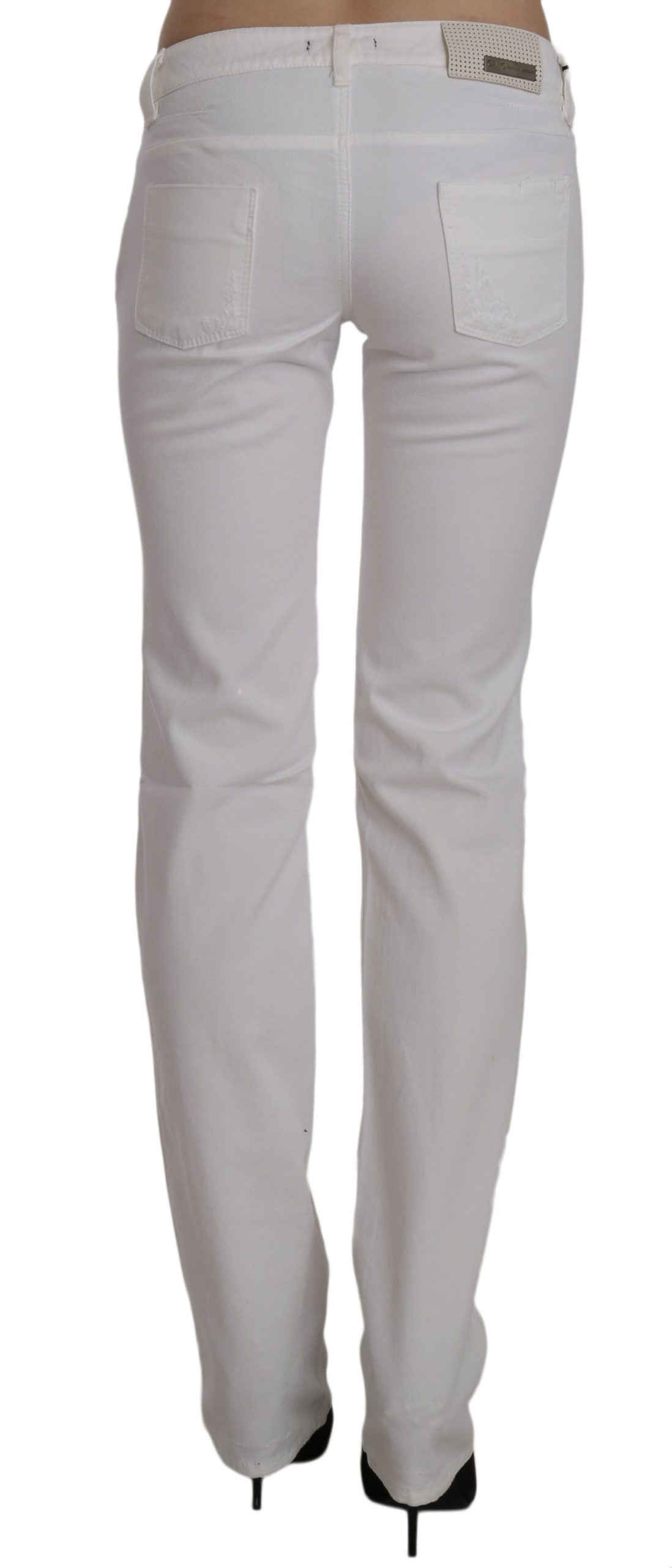 Costume national jean slim fit en coton blanc