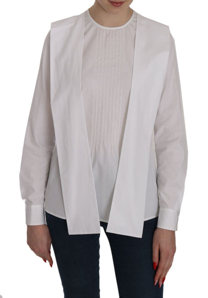 Haut col rond en coton blanc Dsquared²