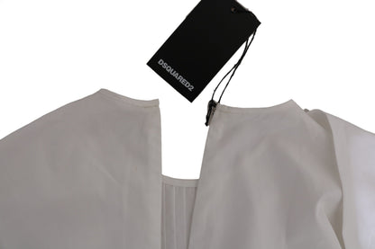 Haut col rond en coton blanc Dsquared²