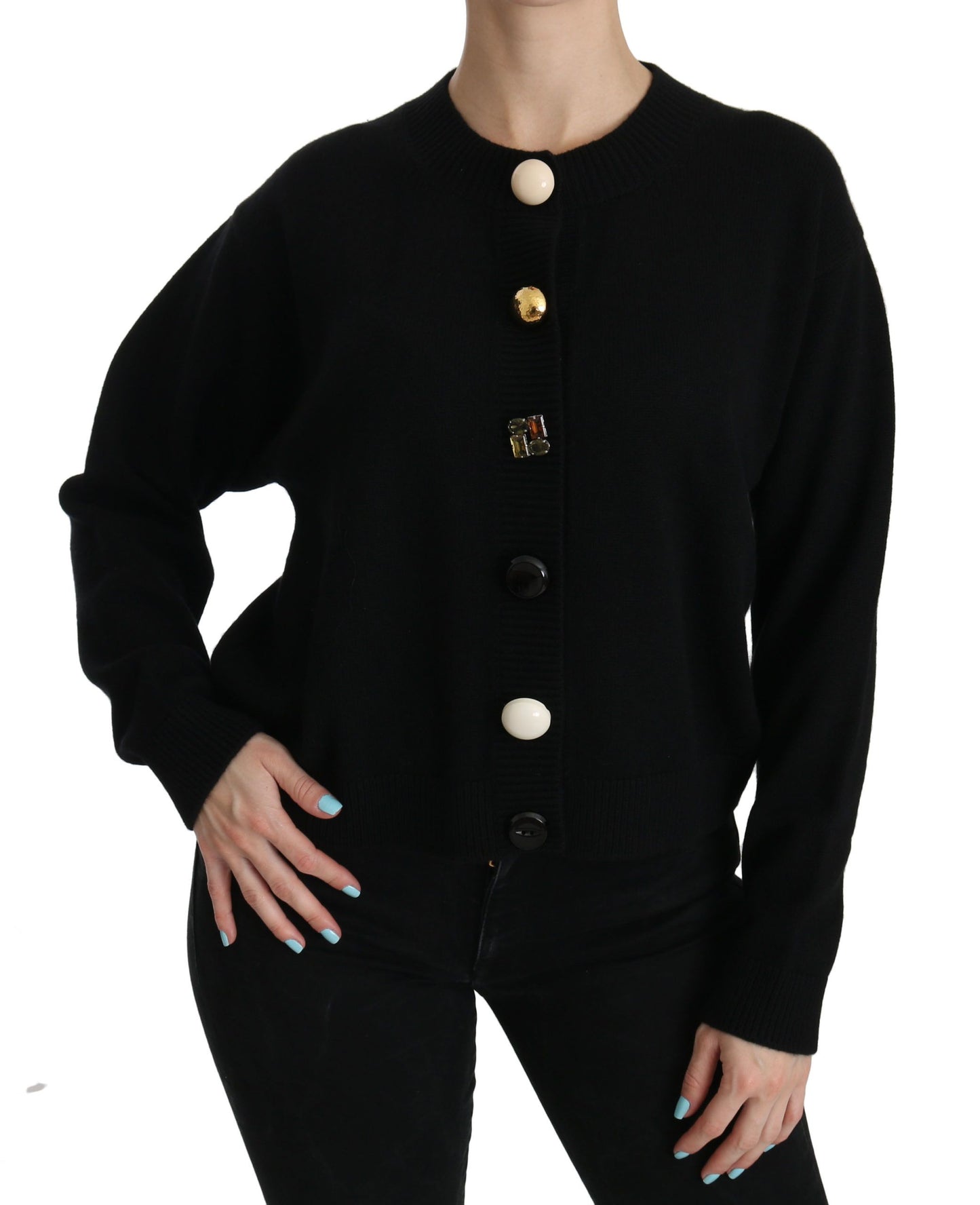 Haut cardigan en cachemire noir Dolce &amp; gabbana