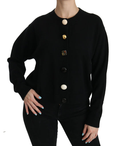 Haut cardigan en cachemire noir Dolce &amp; gabbana