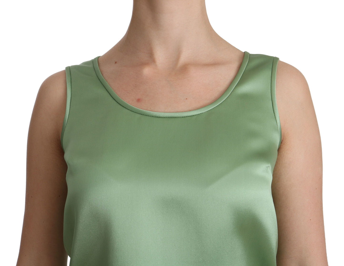 Dolce &amp; Gabbana - Top sans manches en soie - Vert menthe clair