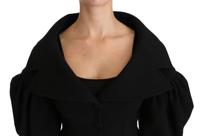 Manteau en laine vierge noire Dolce &amp; gabbana