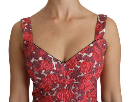 Dolce &amp; gabbana - Top court en brocart fleuri