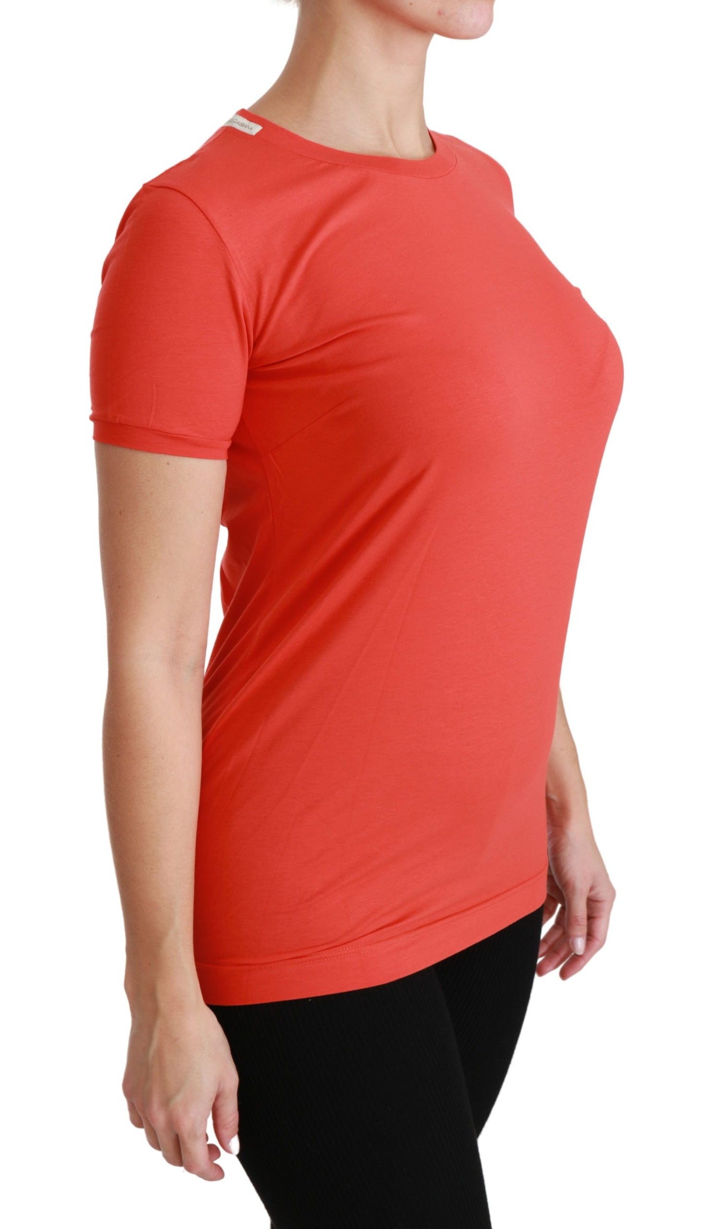 Dolce & Gabbana Elegant Red Crewneck Short Sleeve Tee