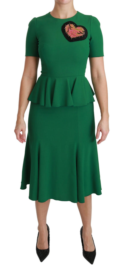 Dolce &amp; Gabbana - Robe midi sirène verte enchantée