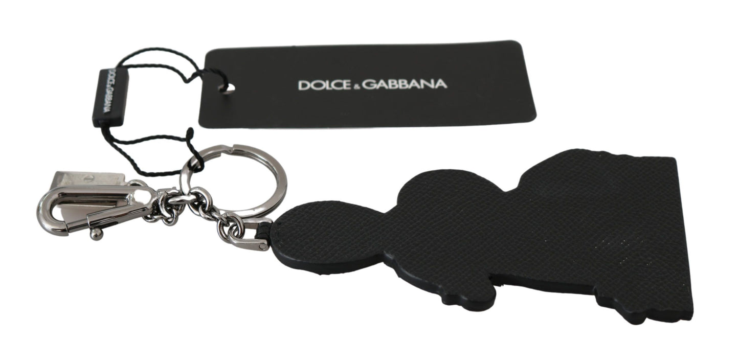 Porte-clés en cuir tricolore Dolce &amp; Gabbana