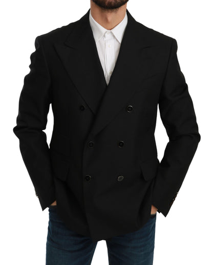 Dolce &amp; Gabbana Elegante blazer formal negro de corte slim