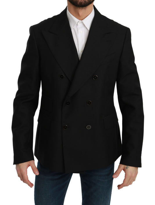 Dolce &amp; Gabbana Elegante blazer formal negro de corte slim