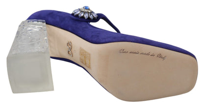 Escarpins Mary Janes en daim violet Dolce &amp; Gabbana