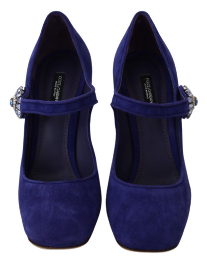 Escarpins Mary Janes en daim violet Dolce &amp; Gabbana