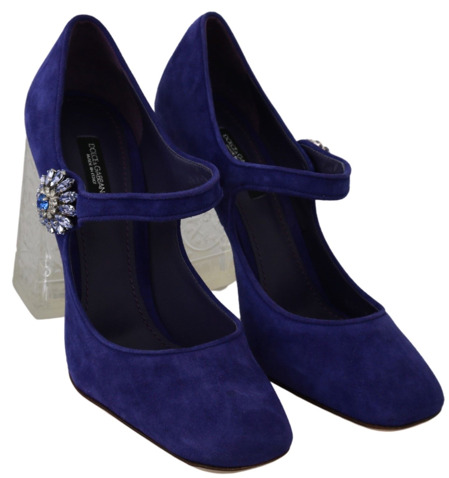 Escarpins Mary Janes en daim violet Dolce &amp; Gabbana