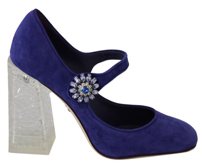 Escarpins Mary Janes en daim violet Dolce &amp; Gabbana