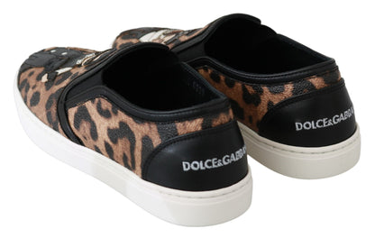 Dolce & Gabbana Chic Leopard Print Loafers for Elegant Comfort