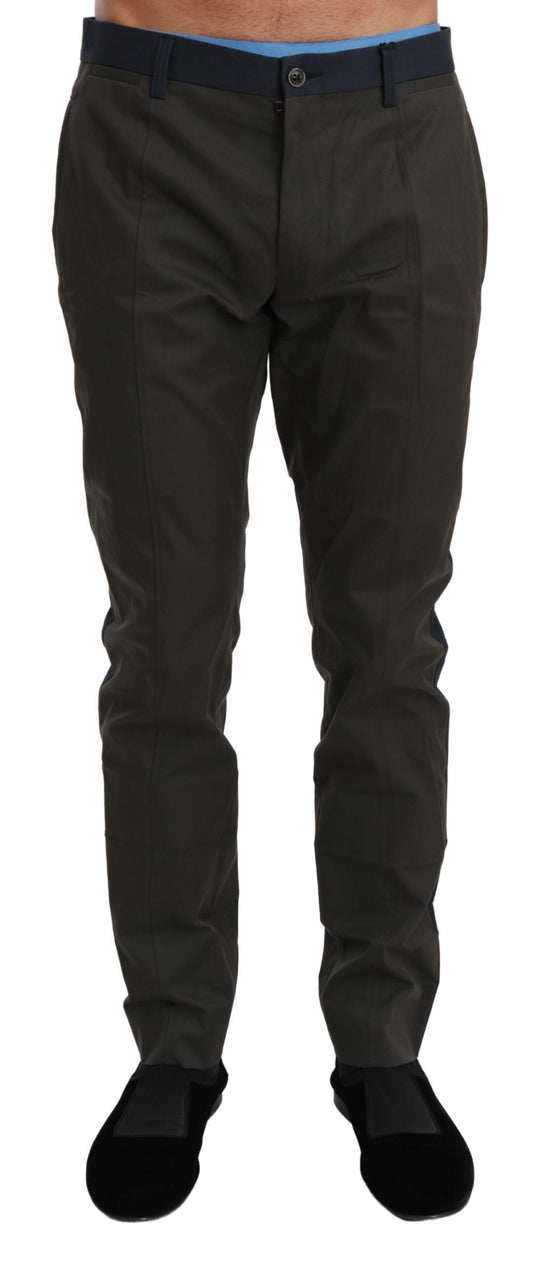 Dolce &amp; Gabbana Pantalones casuales de rayas elegantes y ajustados