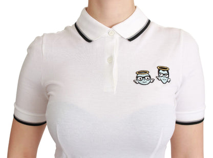 T-shirt brodé ange polo Dolce &amp; gabbana