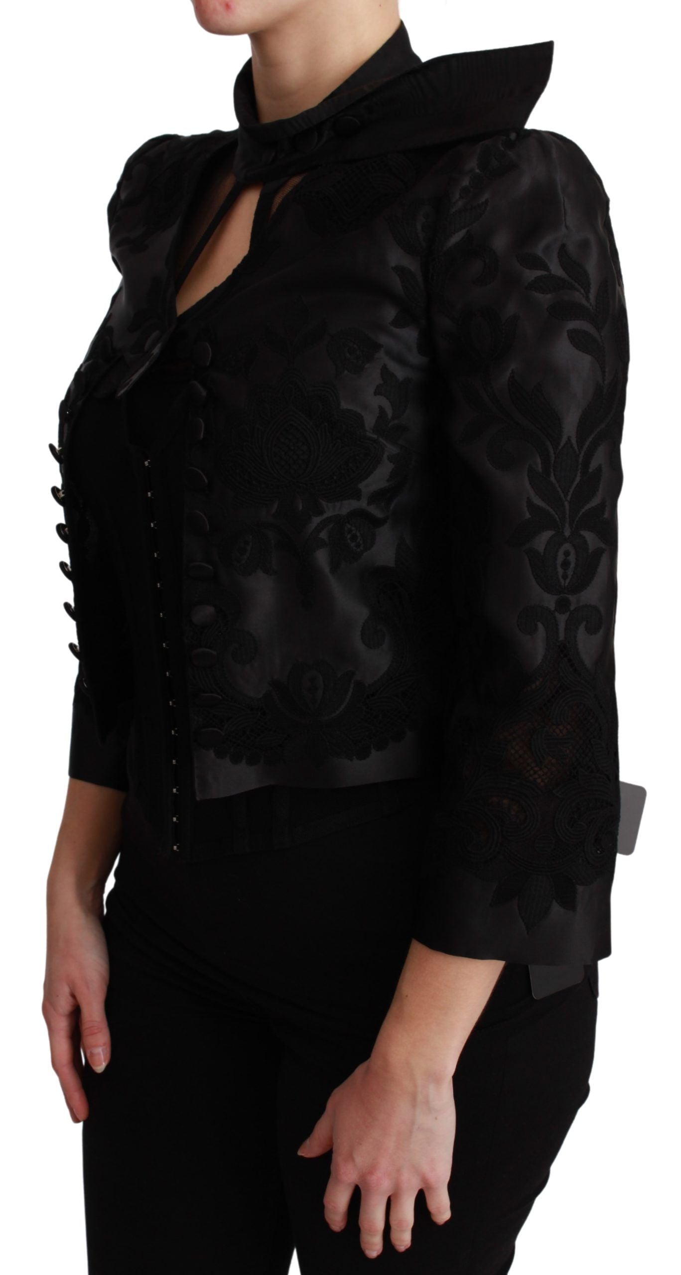 Dolce &amp; Gabbana blazer corset en jacquard floral exquis