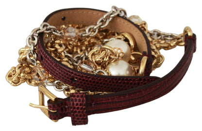 Dolce &amp; Gabbana - Ceinture cloutée en cristal - Violet