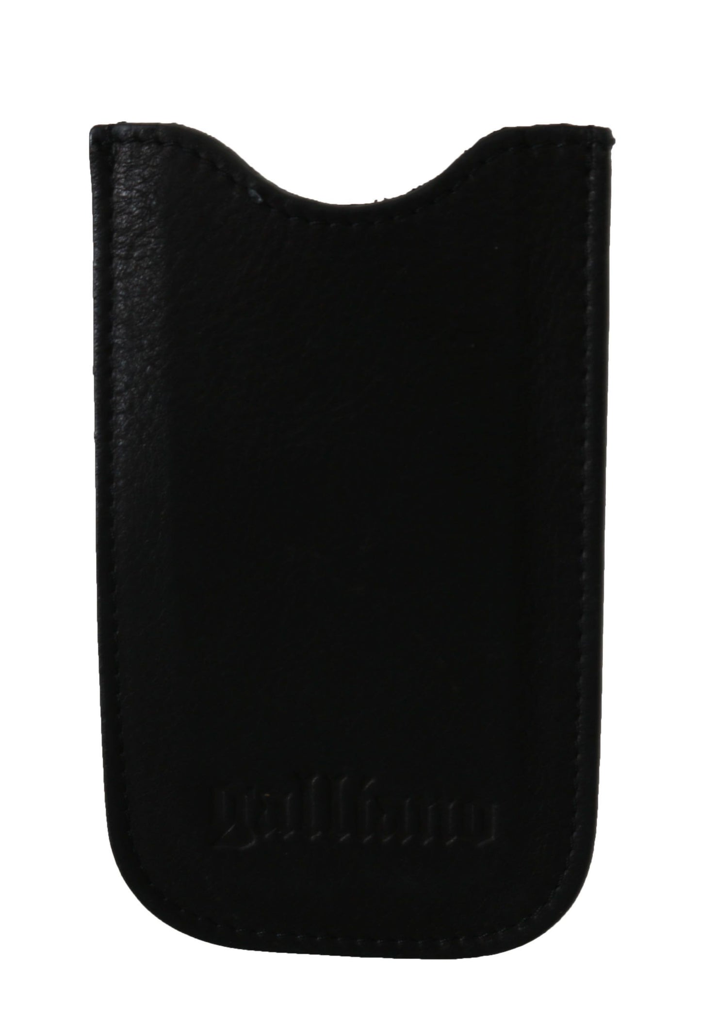 Cartera de hombre John Galliano elegante de piel auténtica negra