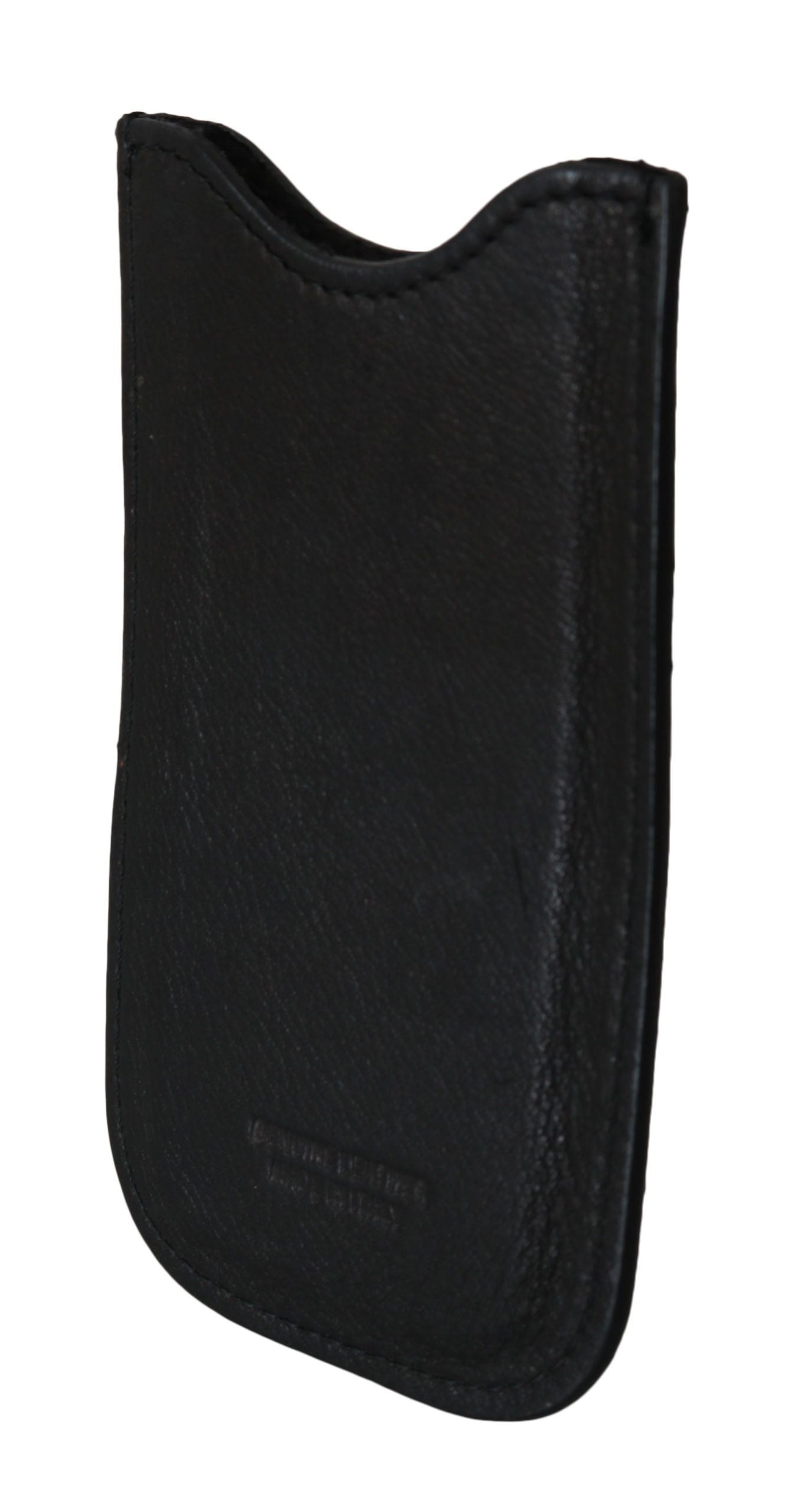 Cartera de hombre John Galliano elegante de piel auténtica negra