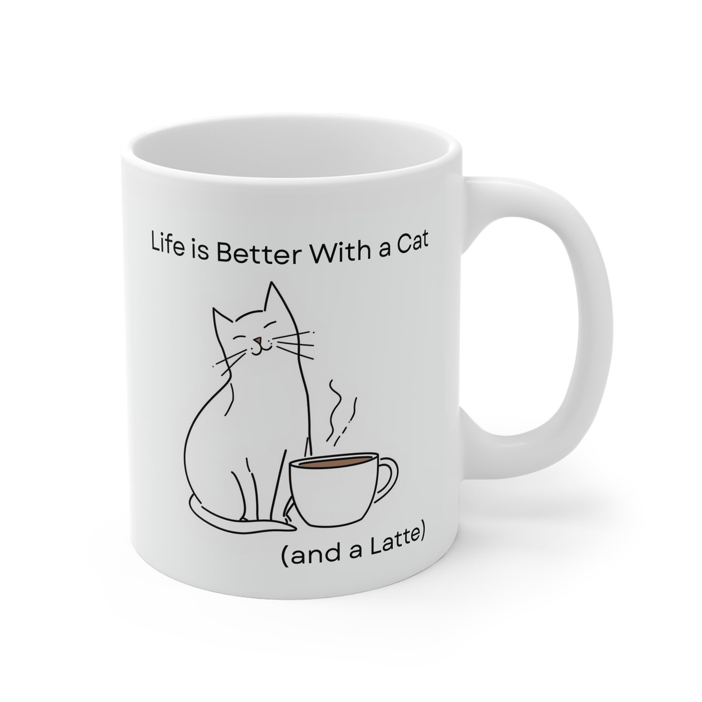 Mug - Life Is Better With A Cat and a Latte
