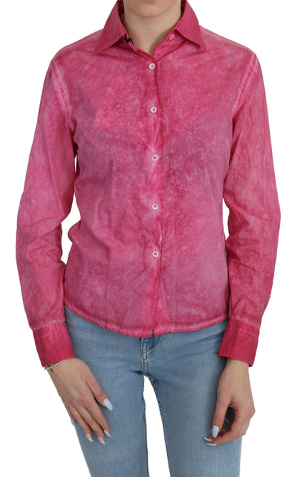 Blouse polo en coton rose par Ermanno Scervino