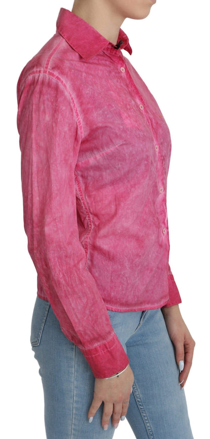 Blouse polo en coton rose par Ermanno Scervino