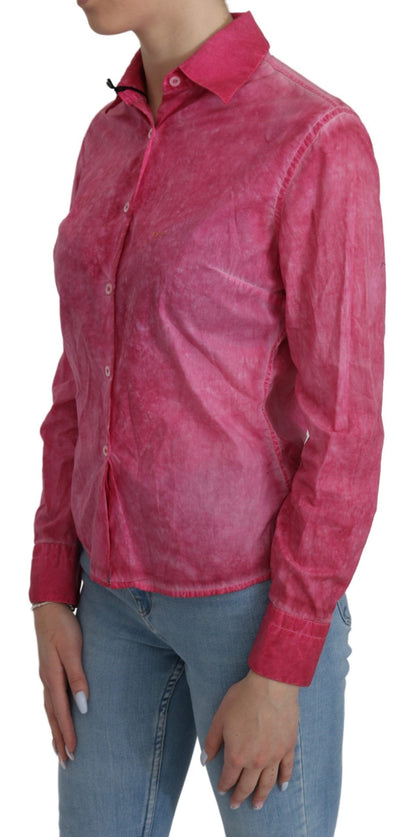 Blouse polo en coton rose par Ermanno Scervino