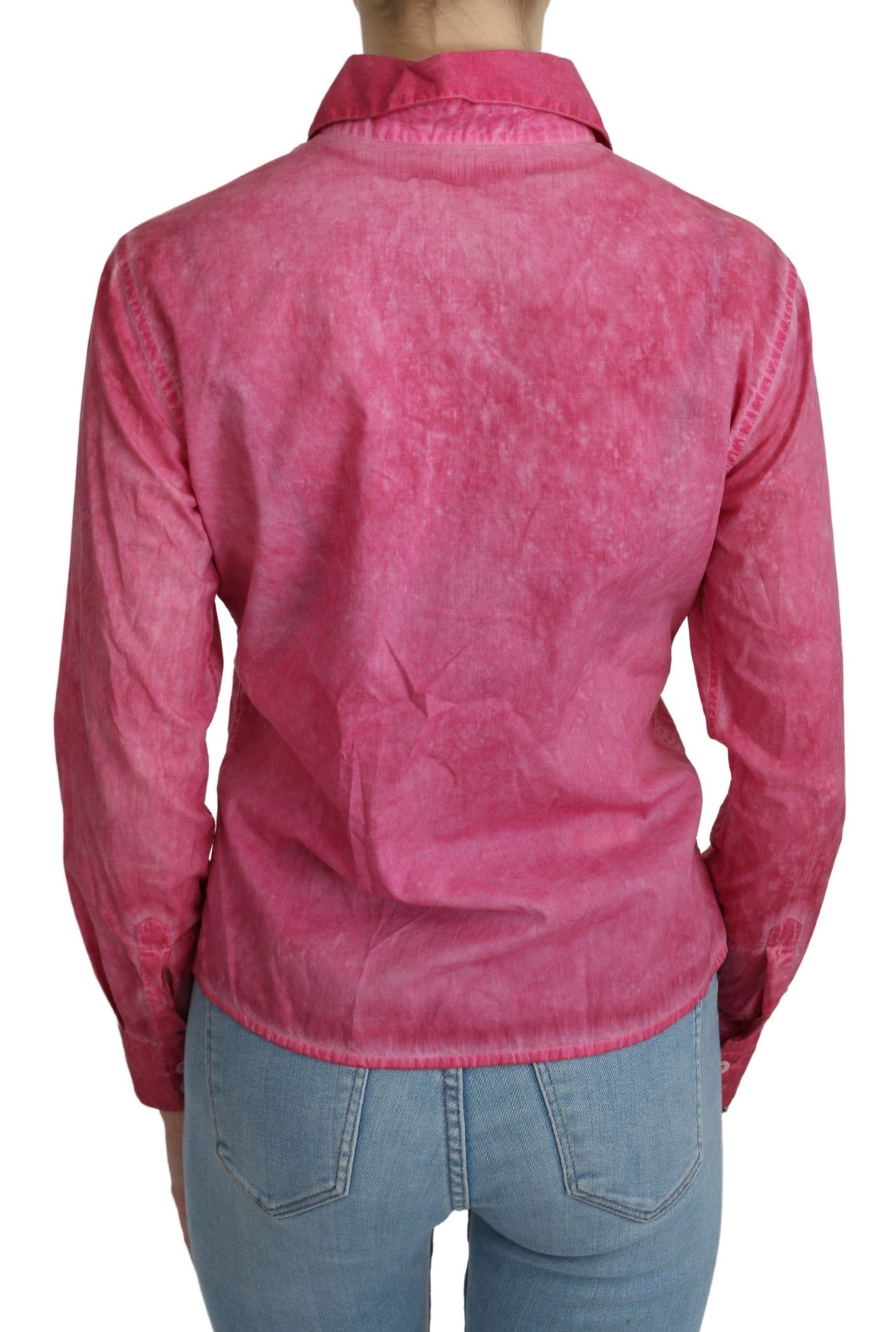 Blouse polo en coton rose par Ermanno Scervino