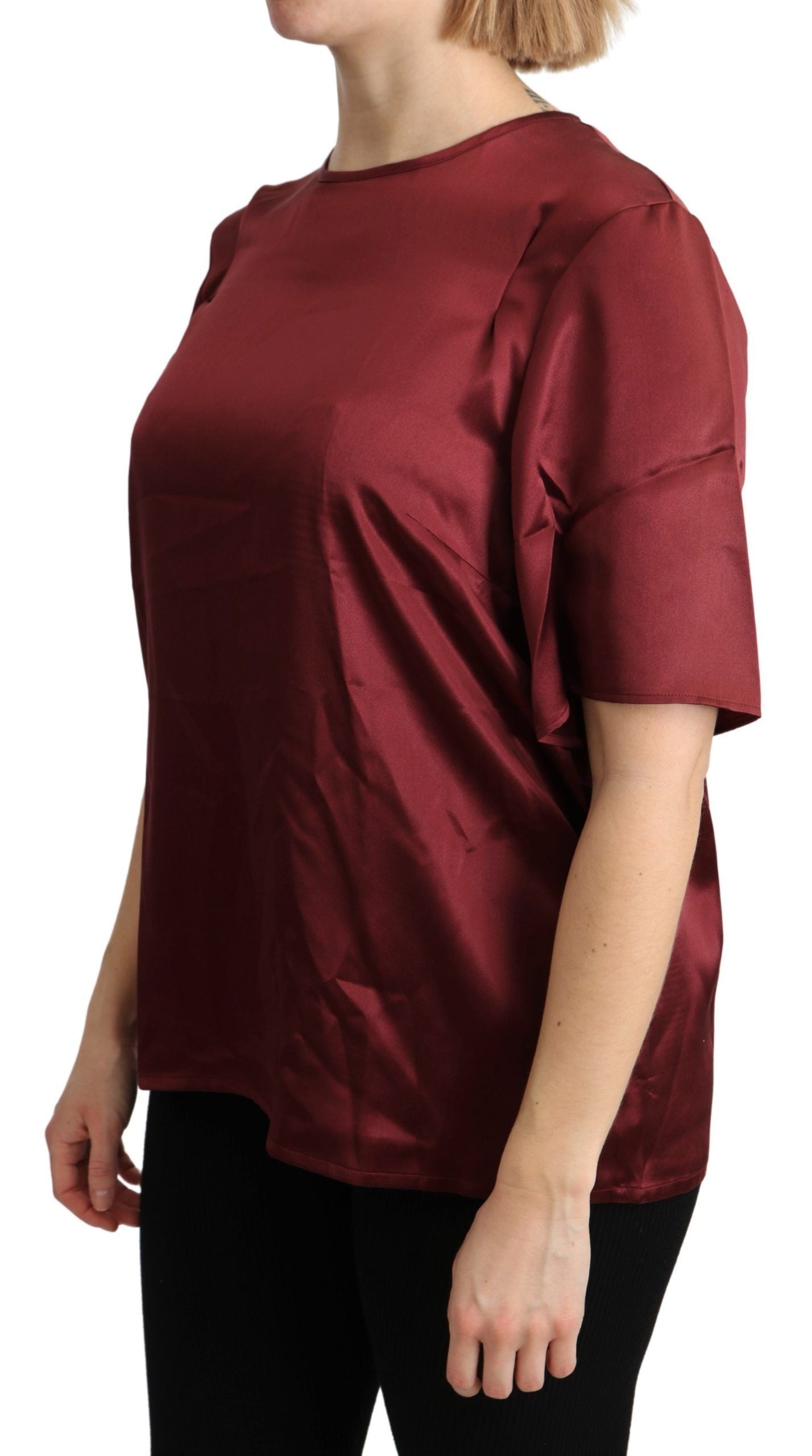 Blouse bordeaux en soie Dolce &amp; gabbana