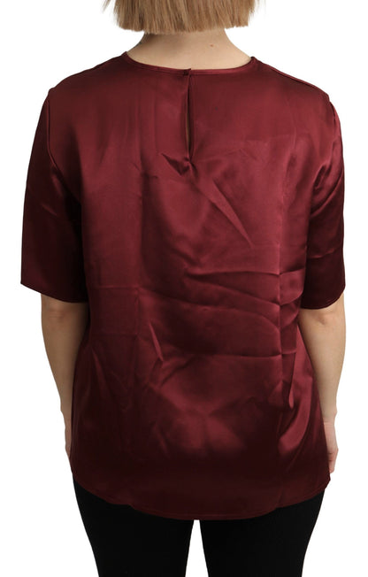 Blouse bordeaux en soie Dolce &amp; gabbana