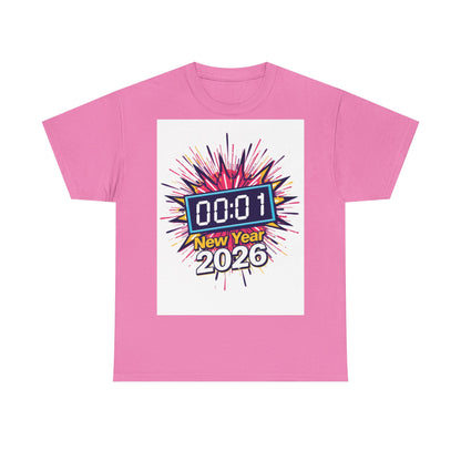 New Year 2026 Tee - 00:01 Countdown Fireworks T-Shirt
