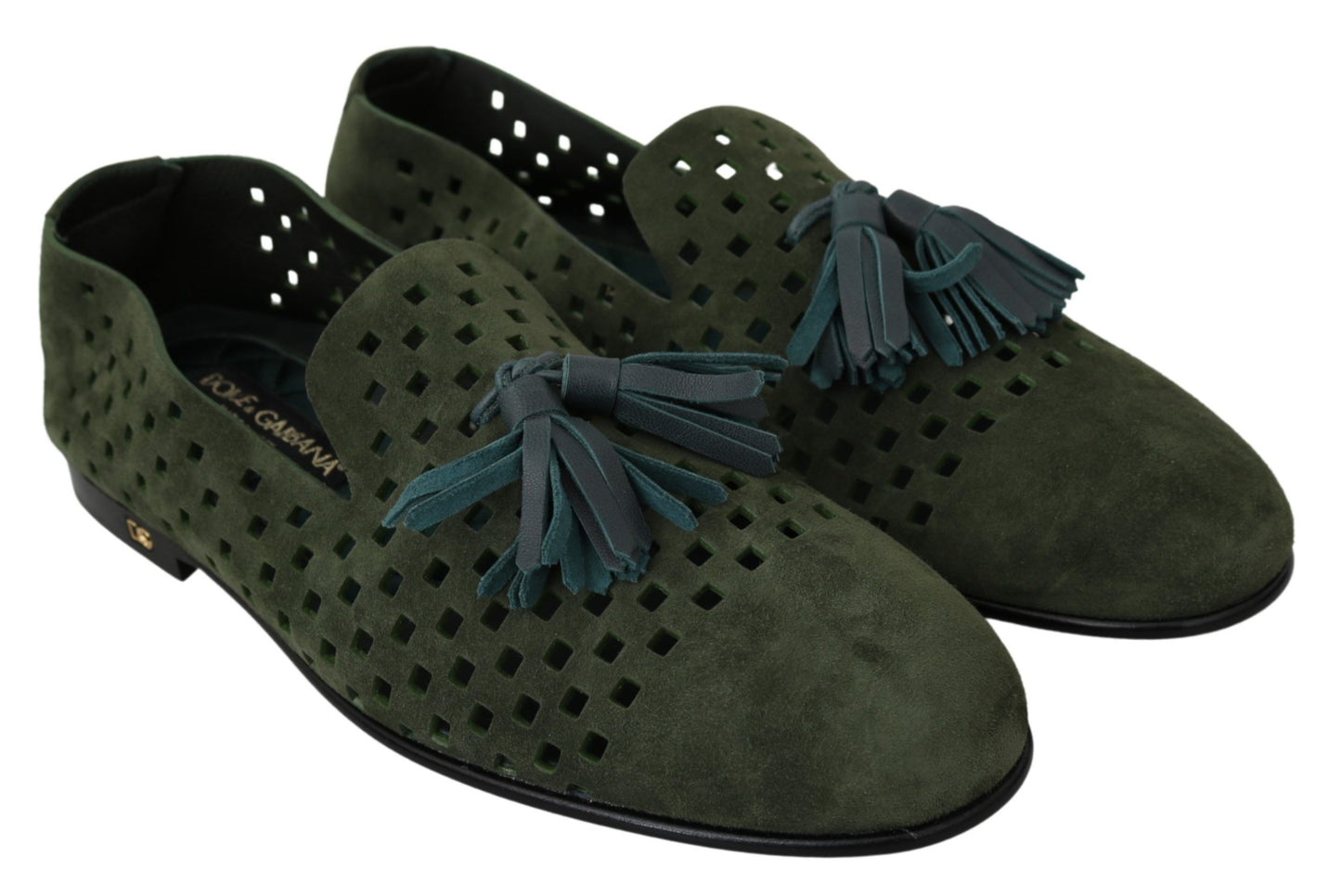 Mocassins en daim vert Dolce &amp; Gabbana pour homme