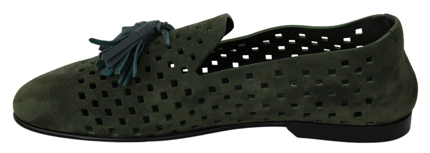 Mocassins en daim vert Dolce &amp; Gabbana pour homme