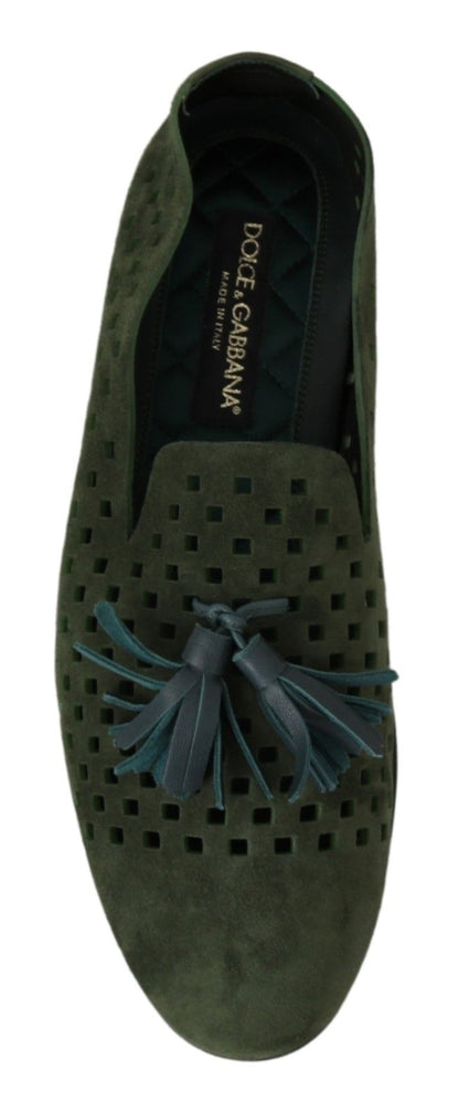 Mocassins en daim vert Dolce &amp; Gabbana pour homme