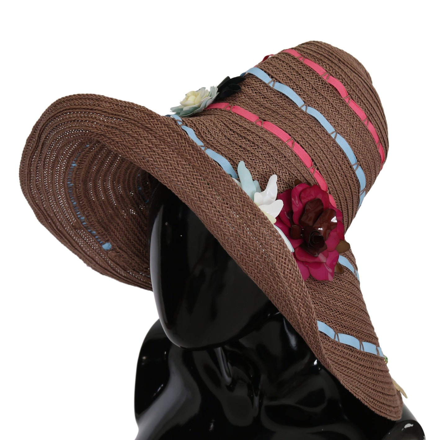 Chapeau souple en paille Dolce &amp; gabbana avec accents floraux