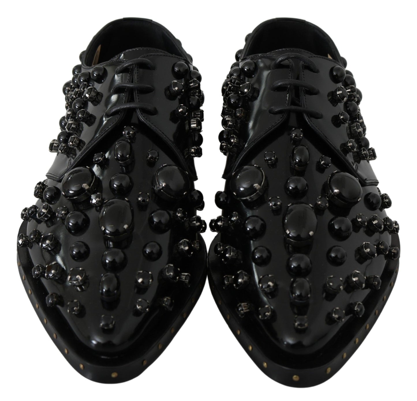 Chaussures habillées noires Dolce &amp; Gabbana avec cristaux