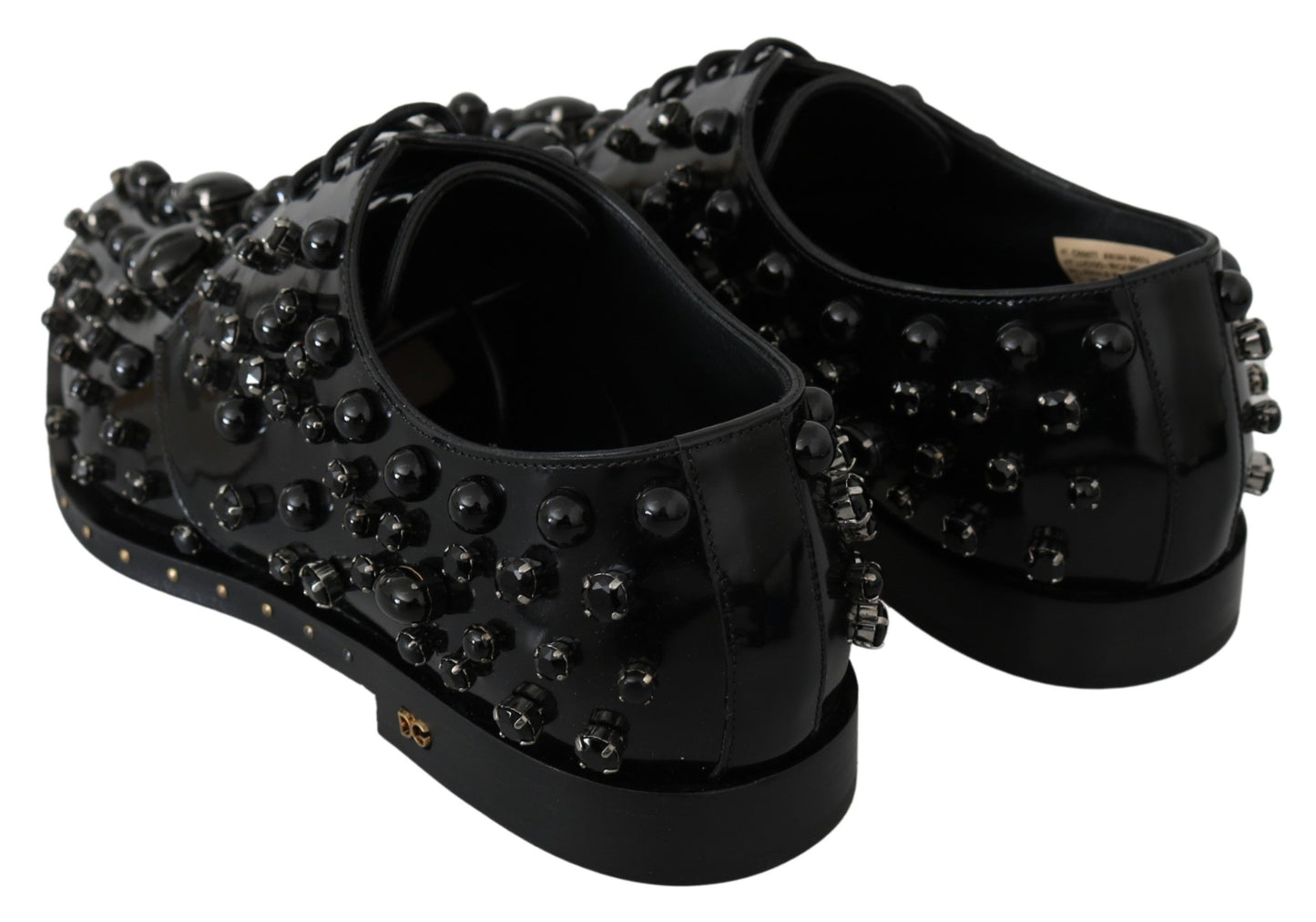 Chaussures habillées noires Dolce &amp; Gabbana avec cristaux