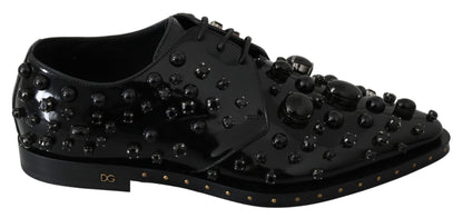 Chaussures habillées noires Dolce &amp; Gabbana avec cristaux